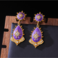 Earedge - Alloy Geometric Star Dangle Stud Earrings