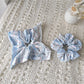 Gifty - Rabbit Print Lace Trim Square Scarf Scrunchie