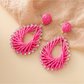Earedge Bohemian raffia earrings styled with summer outfit