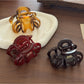Beau - Glossy Oval Cutout Pumpkin Claw Clip