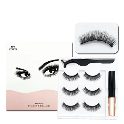 Eyeloo - 3 Pair Magnetic Eyelashes Magnetic Eyeliner and Lashes Kit