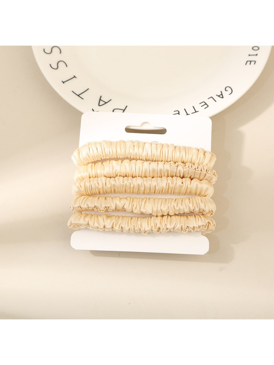 Gifty - Solid Color Crinkle Hair Tie Set