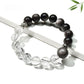 Close-up of Lovra elegant color block crystal beaded bracelet on wrist