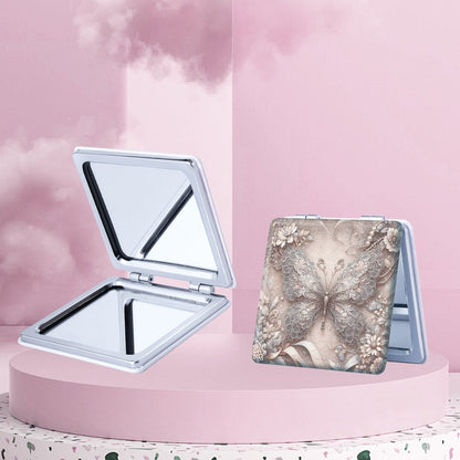 Mirroray - Butterfly Print Foldable Glass Makeup Mirror