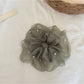 Gifty - Polyester Mesh Ruffled Round Scrunchie Hair Tie