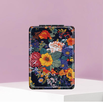 Mirroray - Floral Print Foldable Handheld Makeup Mirror