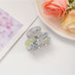 Beau fresh acetate hair clip open to show metal clasp and hinge details