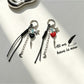 Keypus - Alloy Chain Tassel Heart Keychain Bag Charm