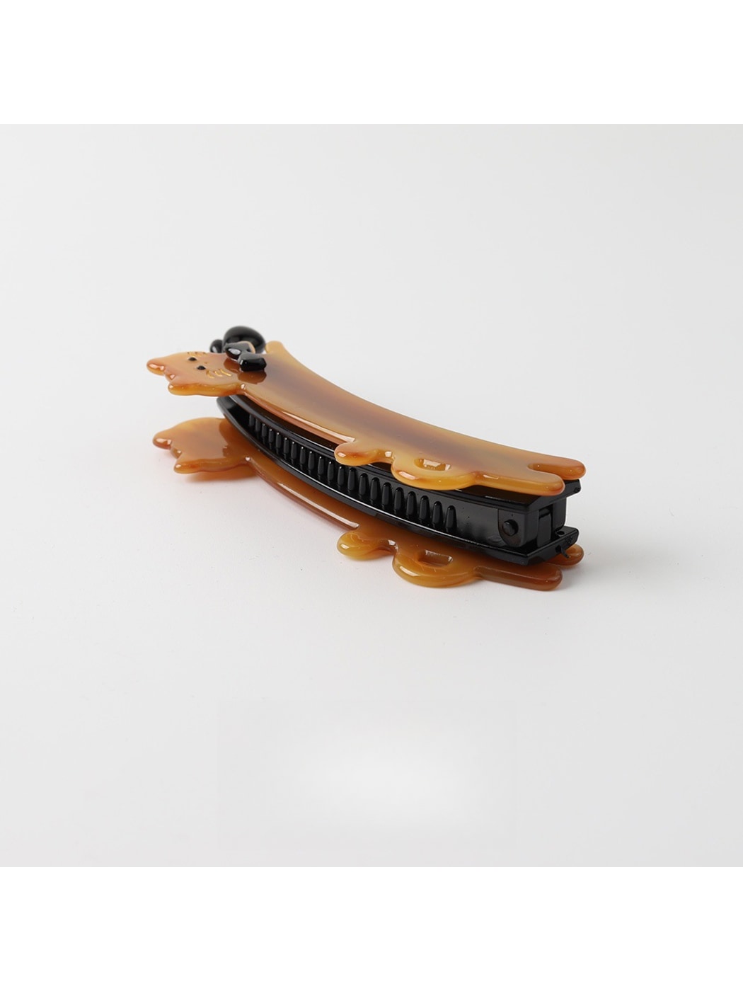 Beau - Painted Cat Motif Acetate Fiber Banana Clip