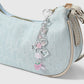 Keypus - Pink Bow Accent Beaded Keychain
