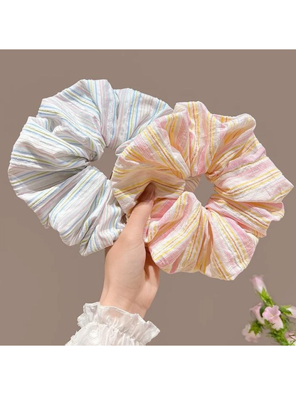 Gifty - High Elastic Striped Scrunchie