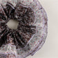 Gifty - Floral Lace Trim Ruffled Fabric Scrunchie
