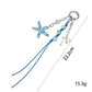 Keypus - Beaded Starfish Phone Strap Charm Alloy Keychain