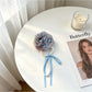 Gifty - Floral Mesh Ribbon Ponytail Flower Hair Tie