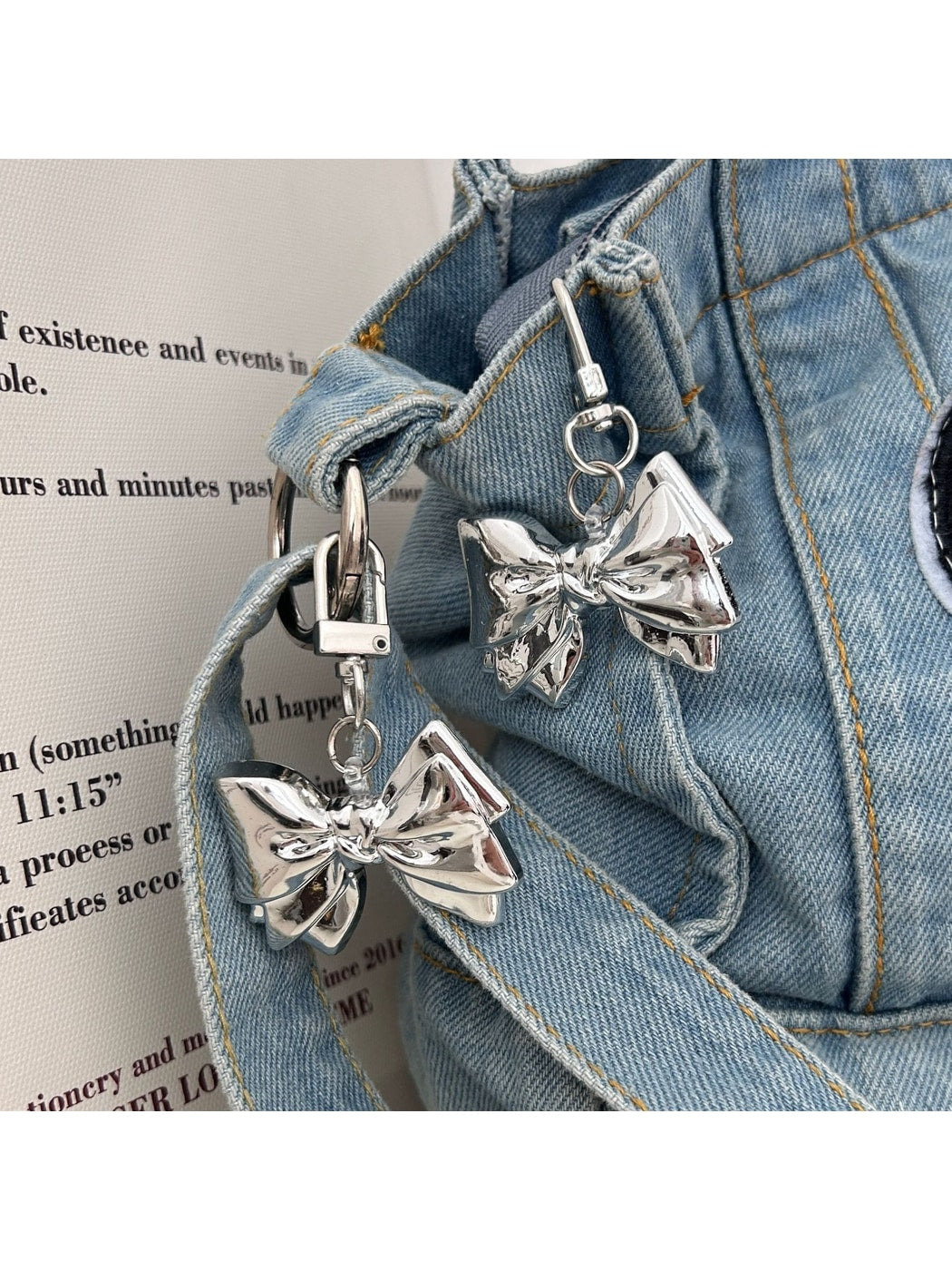 Keypus - Decorative Bow Key Ring Bag Charm Keychain