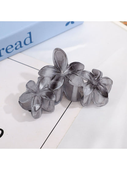 Beau - Plastic and Alloy Floral Hair Styling Claw Clip