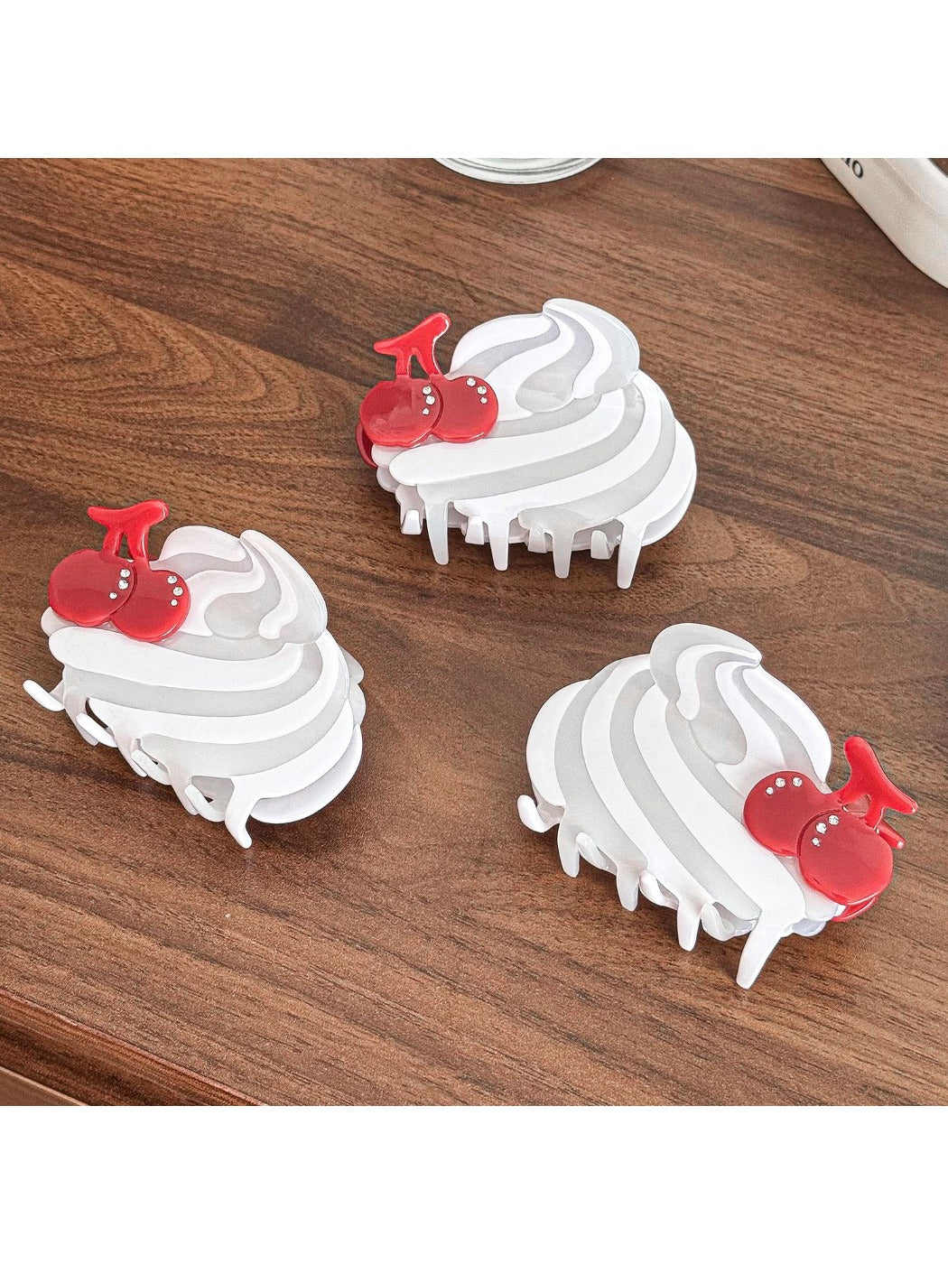 Beau - Acetate Hair Clip Ice Cream Cherry Cute