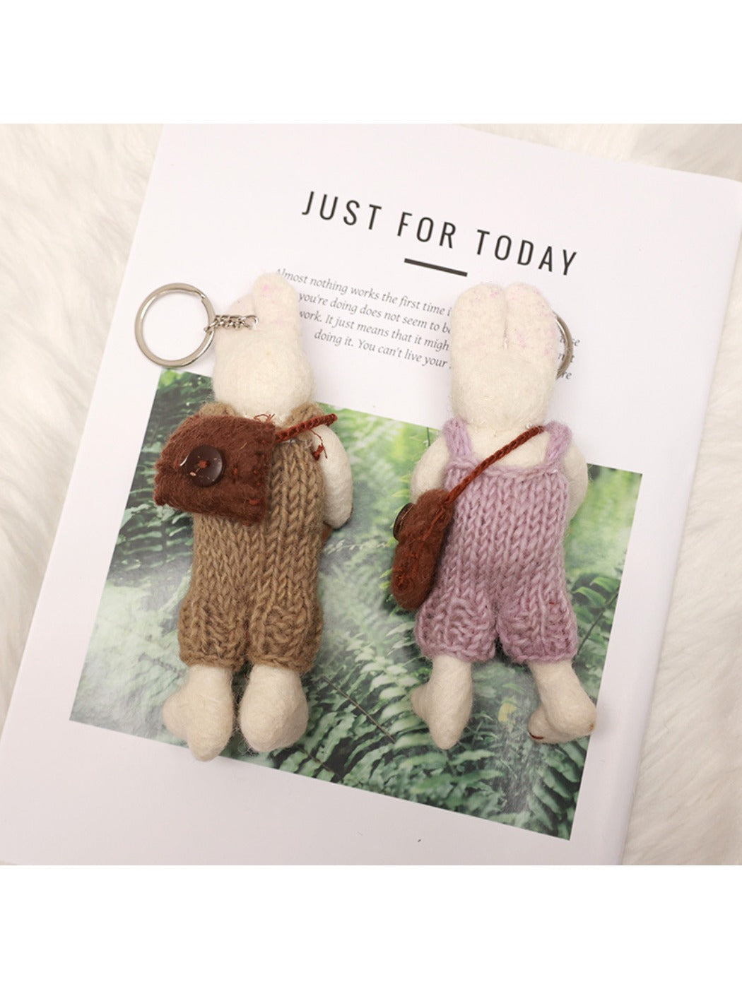 Feltery - Cute 3D Bunny Keychain Bag Charm Gift