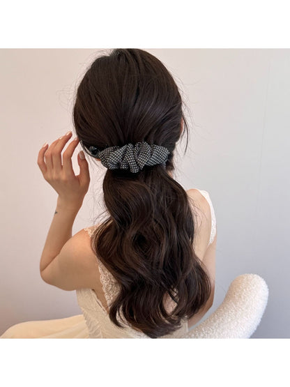 Beau - Cloud Shape Sheer Fabric Polka Dot Banana Clip