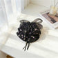 Beau - Layered Bow Floral Pattern Ponytail Claw Clip