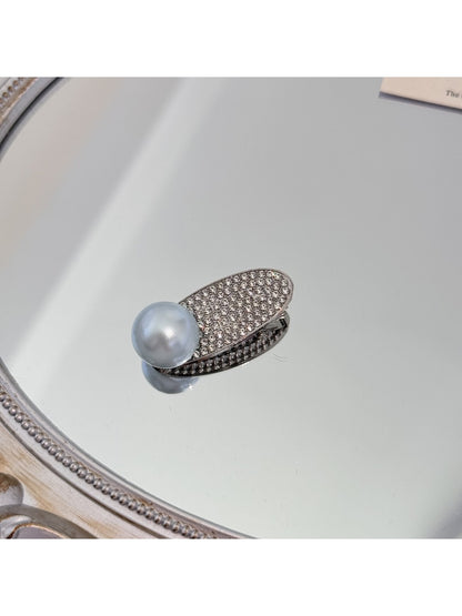 Beau - Geometric Pave Bead Accent Alloy Hair Clip