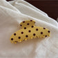 Beau - Polka Dot Fan Shape Resin Claw Clip