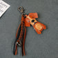 Keypus - Retro PU Puppy Pendant Alloy Keychain