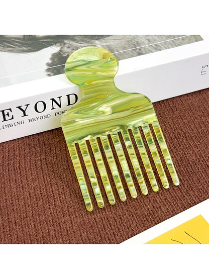 Camerow - Fashionable Marble Pattern Acetate Hair Comb