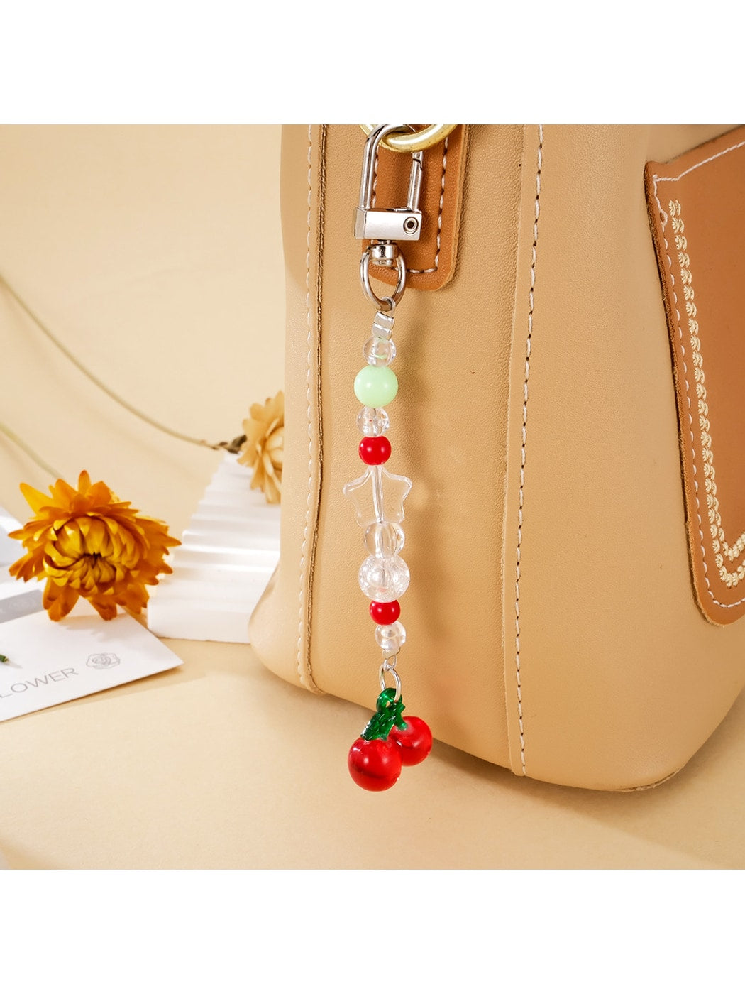 Keypus - Transparent Acrylic Fruit Bag Charm Keychain