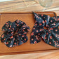 Gifty - Floral Print Polyester Ponytail Scrunchie