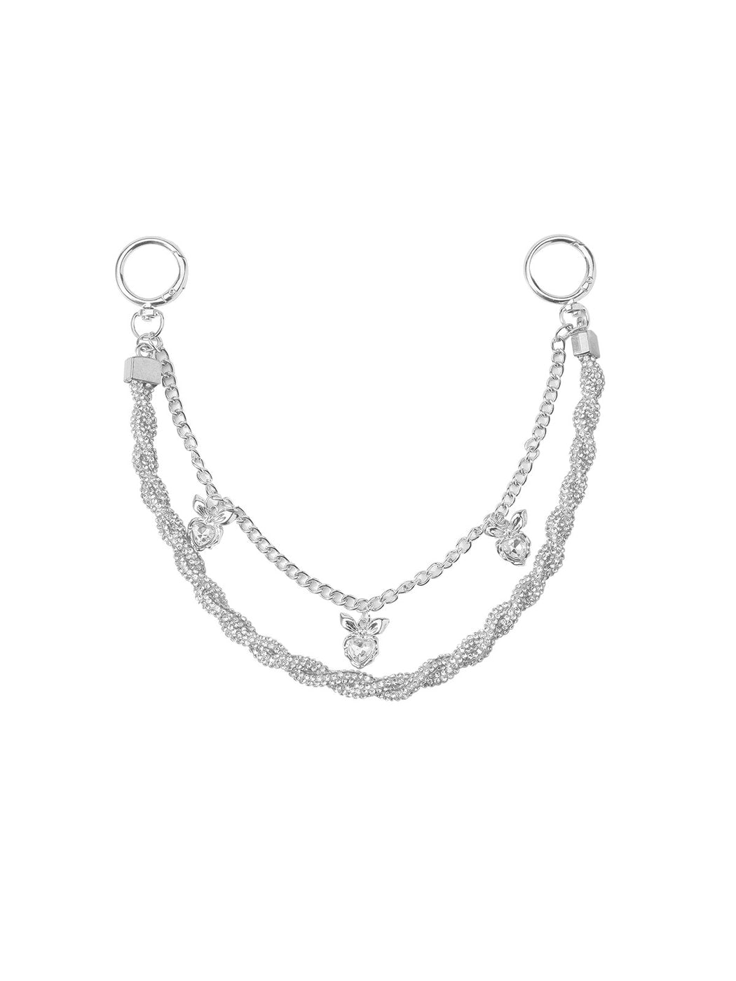 Keypus - Y2K Heart Chain Decorative Bag Charm Keychain