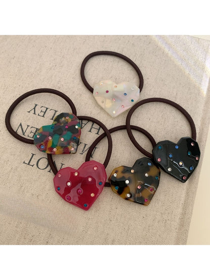 Gifty - Heart Acetate Elastic Hair Tie