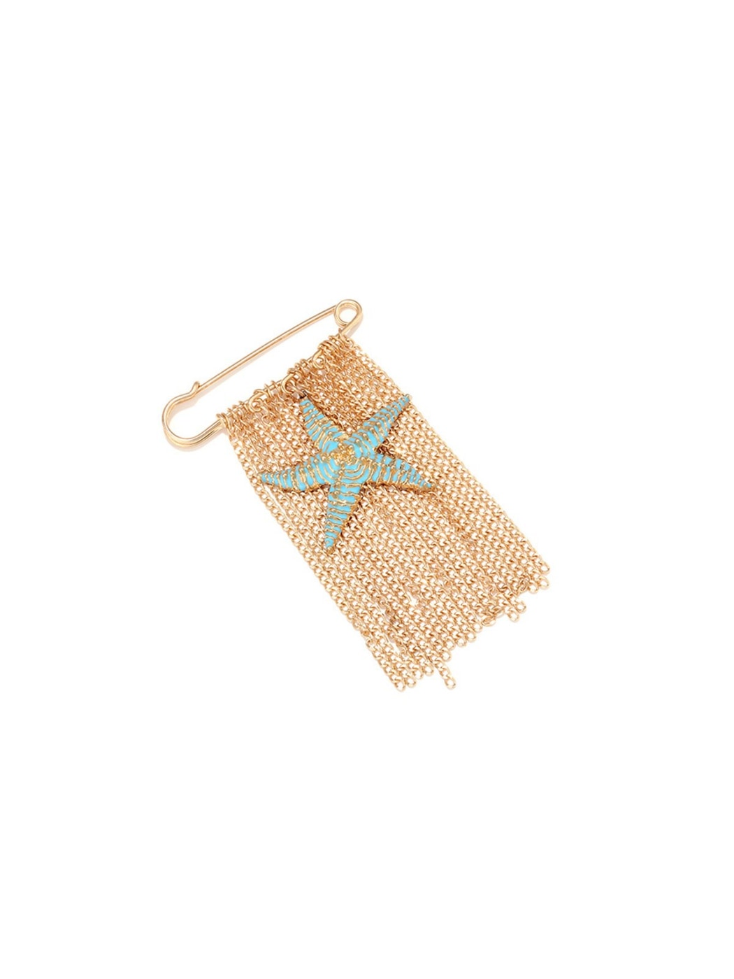 Brovia - Starfish Tassel Statement Alloy Brooch