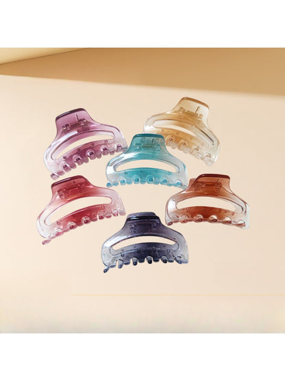 Beau - Gradient Half Moon Plastic Hair Claw Clip
