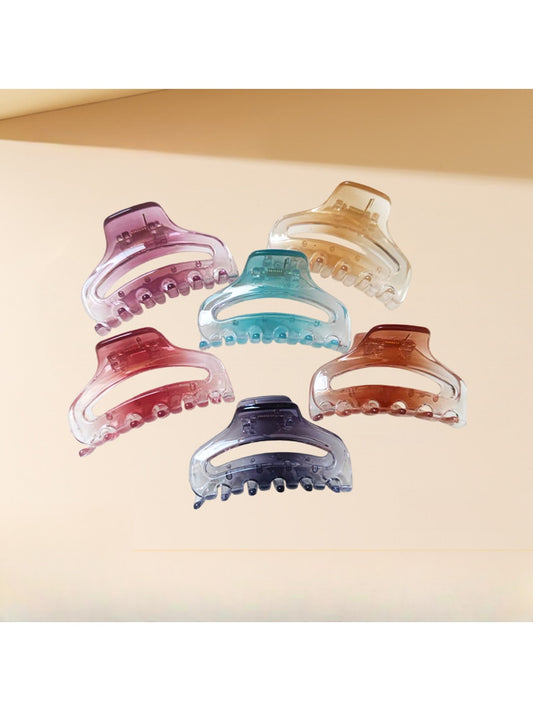 Beau - Gradient Half Moon Plastic Hair Claw Clip