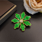 Brovia - Vintage Floral Petal Rhinestone Brooch