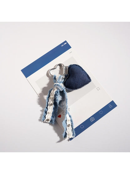 Keypus - Trendy Blue Denim Keychain