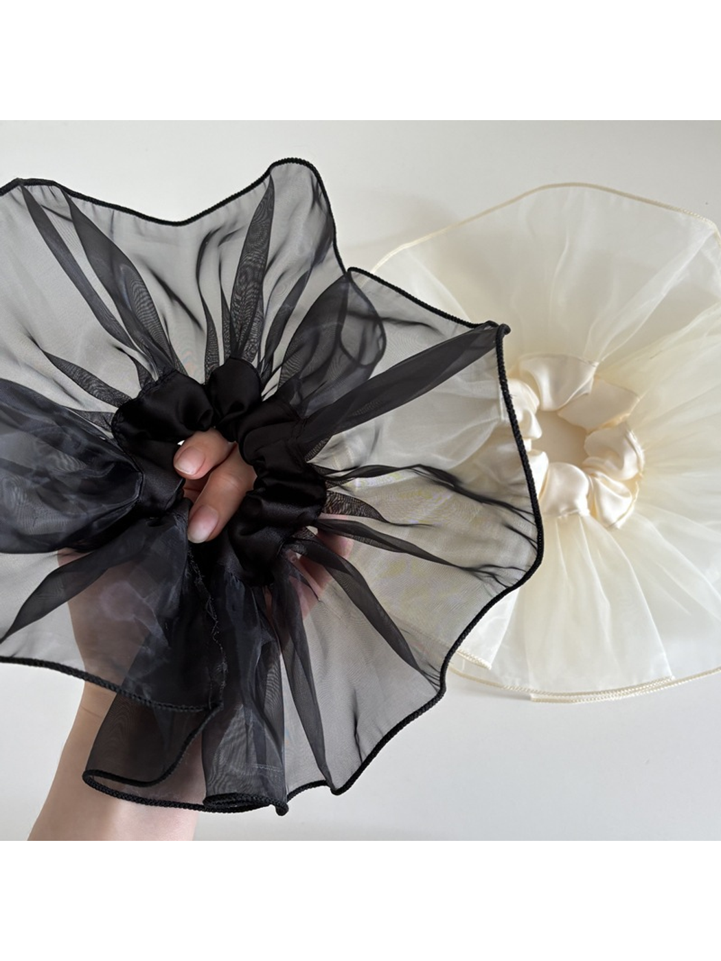 Gifty - Sheer Ruffled Ballet Style Hair Scrunchie