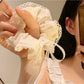 Gifty - Soft Lace Ribbon Bow Scrunchie