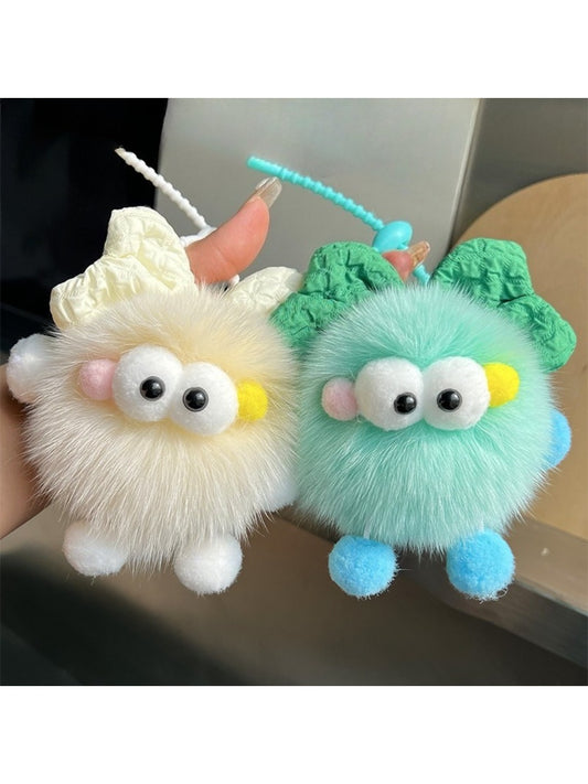 Keypus - Cute Bow Coal Ball Keychain