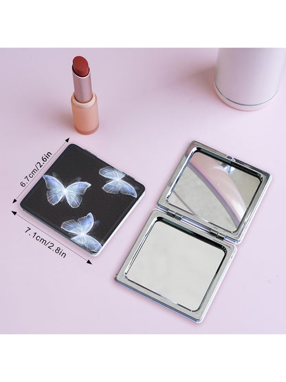 Mirroray - Butterfly Print Foldable Compact Makeup Mirror
