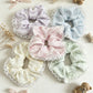 Gifty - Butterfly Pattern Lace Edge Ruffle Scrunchie