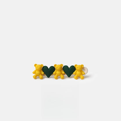 Beau - Cartoon Bear Heart Side Styling Hair Clip