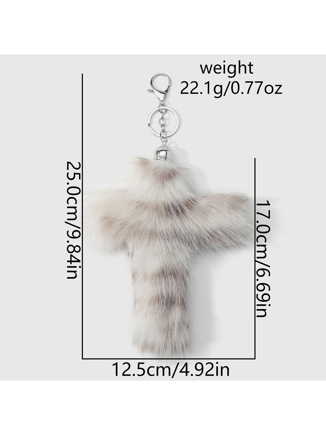 Keypus - Y2K Plush Cross Shape Bag Charm Keychain