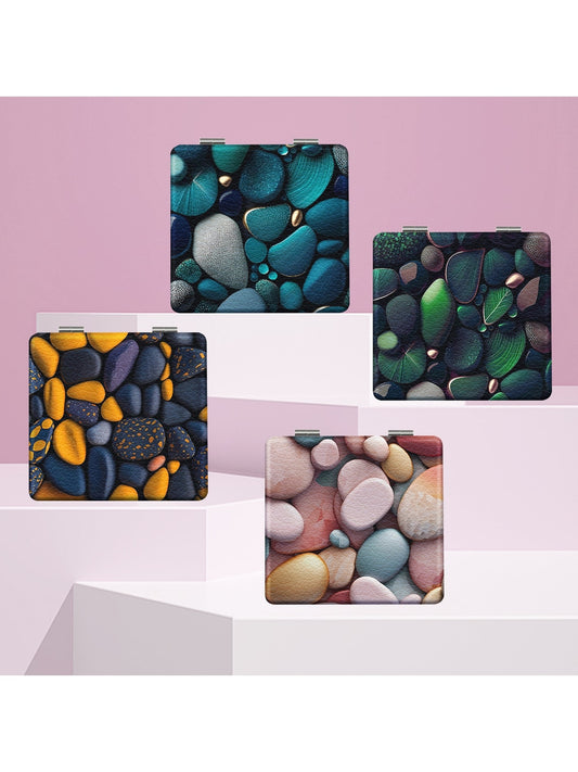 Mirroray - Pebble Pattern Folding Makeup Mirror