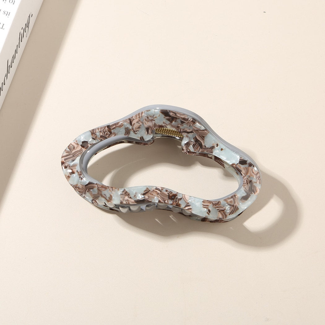 Beau - Cloud Shape Printed Acetate Hair Claw Clip