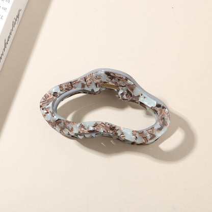 Beau - Cloud Shape Printed Acetate Hair Claw Clip