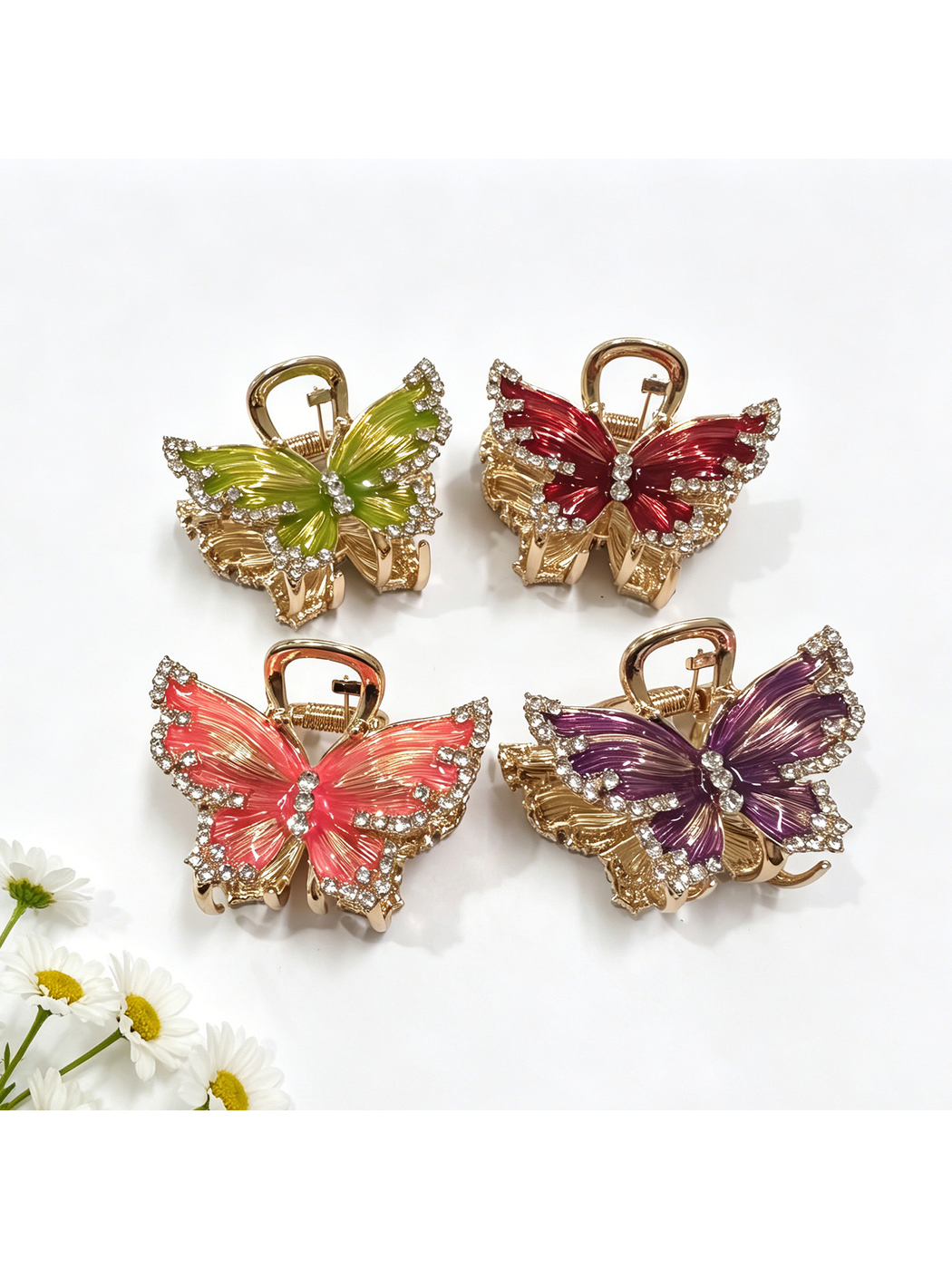 Beau - Bow Shape Glossy Alloy Hair Claw Clip