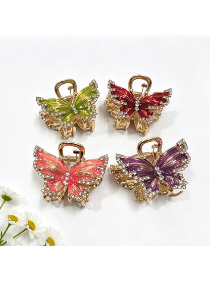 Beau - Bow Shape Glossy Alloy Hair Claw Clip