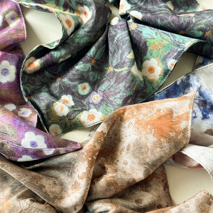 GIFTY - Tie-Dye & Oil Painting Style Square Scrunchie